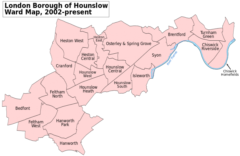 Hounslow Wards map