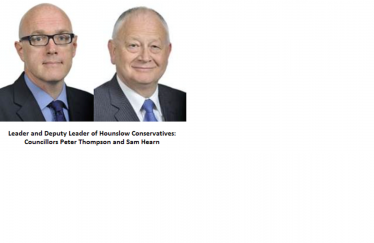 Leader and Deputy Leader of Hounslow Conservatives: Councillors Peter Thompson and Sam Hearn
