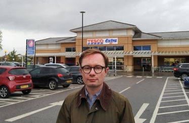 Nicholas Rogers at the Tesco site