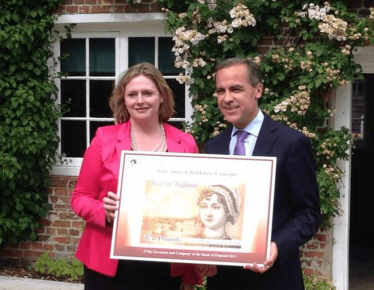Mary Macleod MP Mark Carney -  Jane Austen unveiled as the new face of the ten p